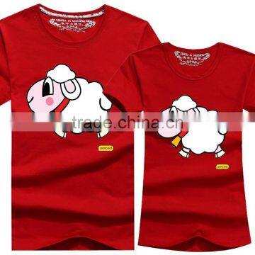 Custom Made Cheap Unique Lovely Cartoon Couple T-Shirts photo-3