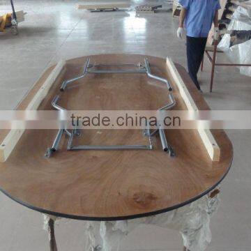 High Quality Plywood Folding Long Table/plywood Rectangular Banquet Table photo-5