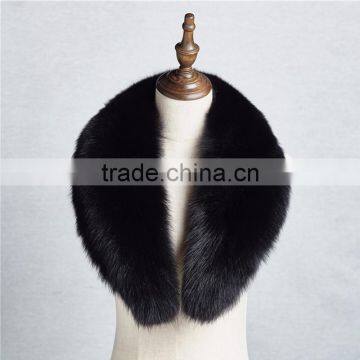 Myfur Wholesale Black Color Real Fox Fur Collar For Women Winter Coat