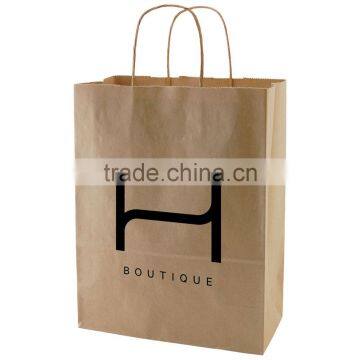 USA Made Natural Kraft Shopping Bag - dimensions are 10" x 5" x 13.5" and comes with your logo.