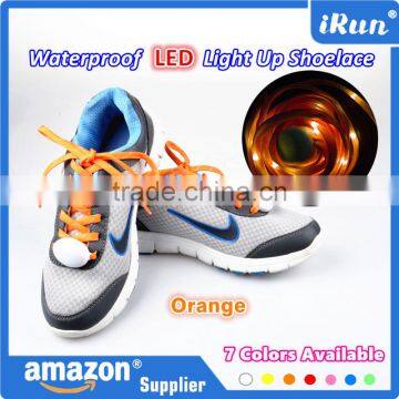 High Quality Nylon LED Shoe Laces - Party Led Flashing Cheerful Lighting Shoelace - Light Up Orange Glowing LED Shoelaces