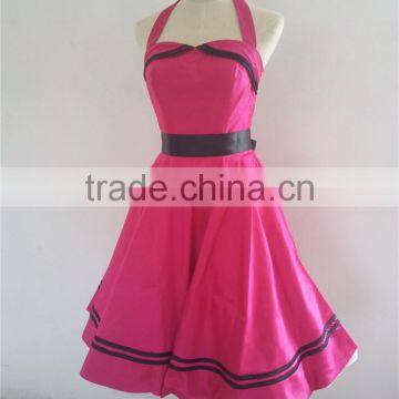 Pink 50s 60s Vintage Dancing Swing Jive Rockabilly Dress Petticoat Bridesmaid Dresses Cheap Dresses photo-3