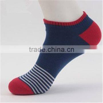 2015 New Design Man Summer Thin Stripe Boat Socks photo-3
