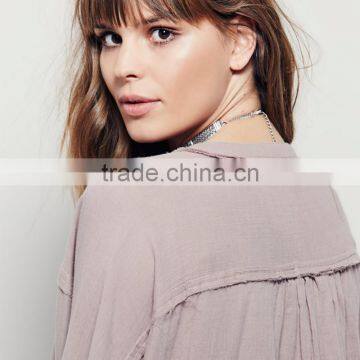 Rayon Fabric Latest Burqa Designs Pictures Lace up Top photo-4