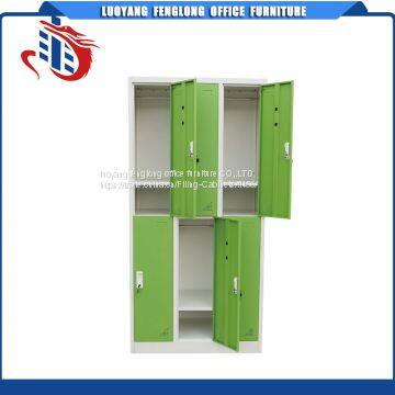 Вертикальные шестидверные стальные шкафчики для хранения с небольшими отделениями photo-4