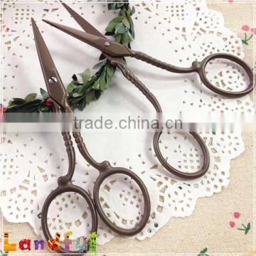 Zakka Bronze Sewing Crochet Project Craft Vintage Scissors photo-2