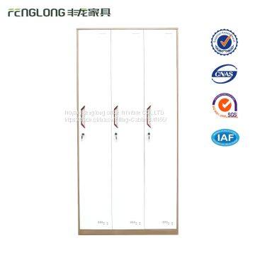 Luoyang fenglong factory directed sale metal storage cabinet 3 door storage locker