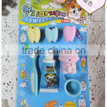 Cute 3D Tooth Baby Wash Shape Erasers Set photo-4