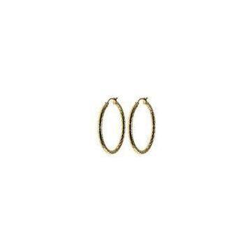 Womens Rose Gold Plated Stainless Steel Shrimp Design Hoop Earrings, E044-10 Stainless Steel Hoop E
