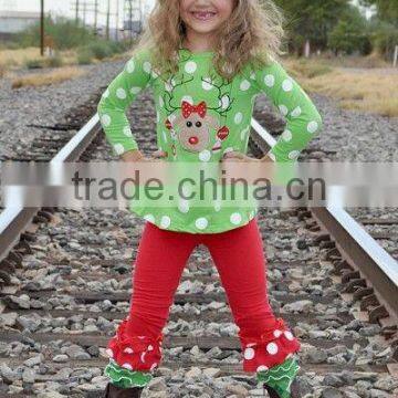 Trendy Girls Floral Ruffle Cotton Kids Clothes Sets photo-4