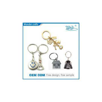 Double sided stamping alloy pad printing engraving gold silver cap bottle opener custom Key Chains