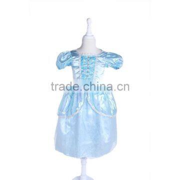 Best selling frozen blue princess dress made in china