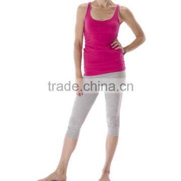 Wholesale cotton spandex pink custom women stringer tank top