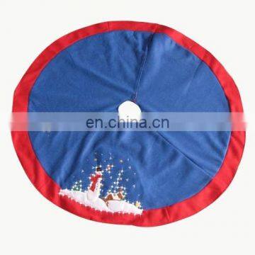 LED light christmas tree skirt with snowman for christmas tree decoration