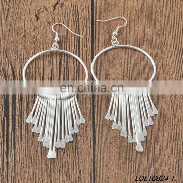 Lady fashion earring fringe gold earrings statement earring