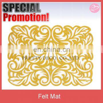 New style yellow color felt dining placemat