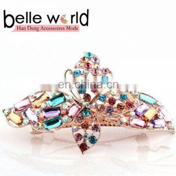 Latest Vintage Fashion Women Bow Rhinestone Barrette Hair Clip