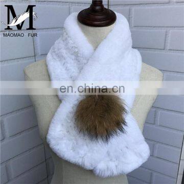 2016 Latest Design Woman Accessories Scarf / New Fashion Real Rabbit Fur Scarf / Ladies Lucury Scarf photo-5