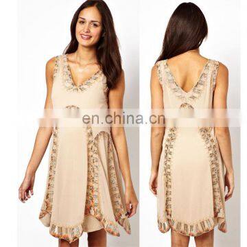 2013 women summer casual maternity clothing wholesale with bead embellishment sleeveless made in China OEM