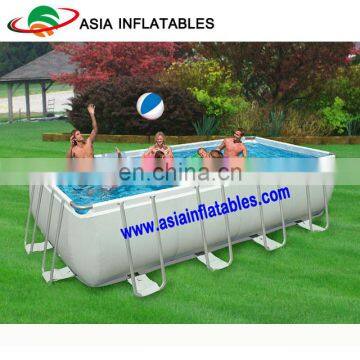 New Design Bracket frame PVC swimming pool, metal frame pool, intex swimming pool for sale