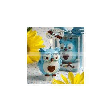 wedding favor Adorable blue owl candles