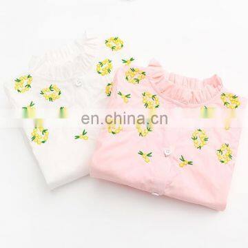 Wholesale Children Girl Shirt Long Sleeve Blouse With Embroidery Kid Clothes photo-2