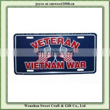 advertising american size metal reflective licence plate