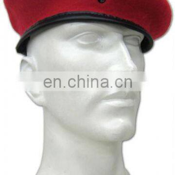 Wool felt military beret cap