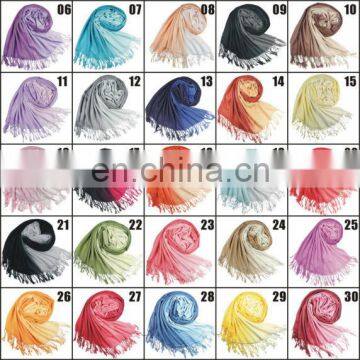 cashmere-like two-tone color pashmina shawl woman scarf over 20 color