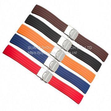 18 20 22 24 26 28 30mm Silicone Rubber Composite Stitch Watch Band Strap Wholesale OEM Supplier photo-3