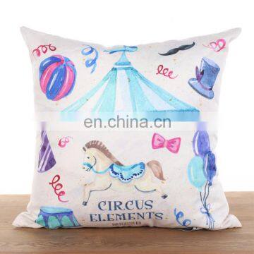 Sofa decorative dreamworld carton horse colorful double sided throw pillow/cushion cover