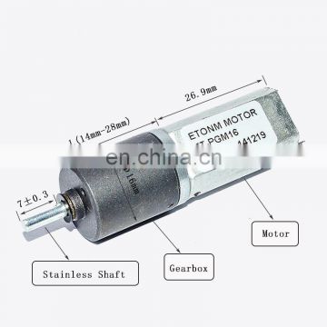 15mm mini planetary gear 3.7v dc motor