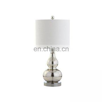 China classical calabash shape creative custom clean glass base cheap bedside lamps for office restaurant hotel