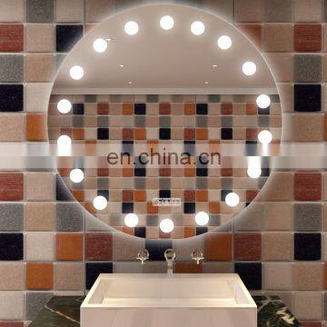 Hot Selling Anti-fog Makeup Bathroom Bronze Glass Mirror With Led Demister photo-2