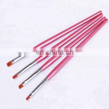 4Pcs Nail Art Brushes Gel Polish Flat Top Nail Gel Brushes Set