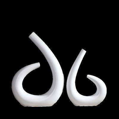 Matte Simple Style Unique Creative Water Drop Ceramic Dry Flower Vase For Hotel Office