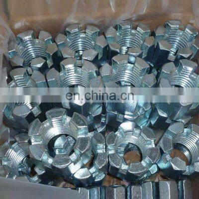 DIN 935 Carbon Steel Grade 8 Yellow Zinc Hexagon SlottednutM10 M12 photo-5