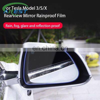 Hydrophobic Film for Tesla Model 3/S/X Driving Safe Anti-Scratch Car Accessories Nano Rearview Mirror Rainproof Film Dropship