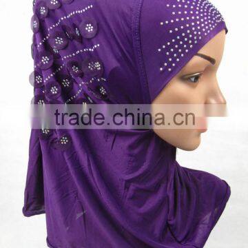 A169 Elegant sheets beading 2015 new islamic muslim hijab