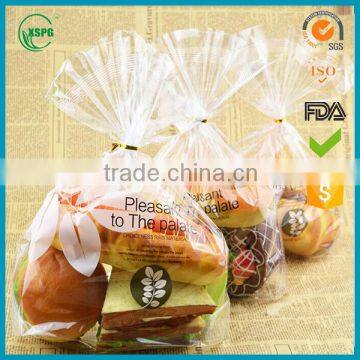 custom printed food grade transparent opp plastic bread bag