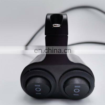 Universal Waterproof CNC Aluminium Alloy Mount 22mm Handlebar Switch Toggle 2 Dual Button 3 Ways Switch Motorcycle
