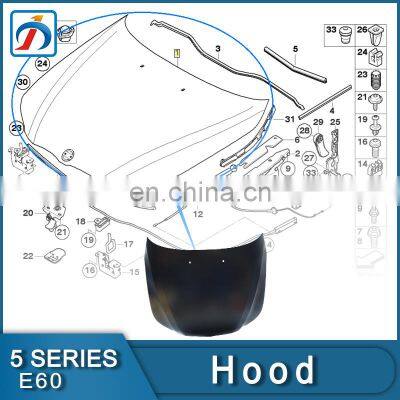 Hotsale Universal Auto 5 Series E60 Engine Hood For BMW E60 Body Kit