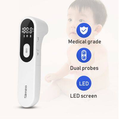 High Quality Medical Grade Non-contact Digital IR Infrared Thermometers Gun Red Electronic Thermometers for Baby Adult photo-2