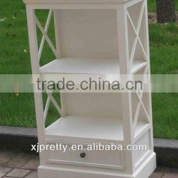 white wooden floor cabinet/storage unit