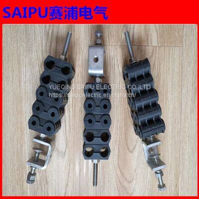 feeder clamp with D type clamp for fibre optic cable