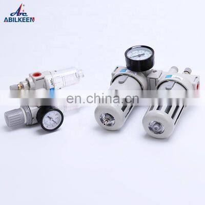 FRL AFC2000 Pneumatic Air Combination Filter Two Unit Pressure Drain Air Filter Regulator With Lubricator Gauge