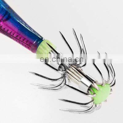 High Quality 8cm/9.5g Hard Shrimp Bait Luminous Squid Jig Lures Wood Shrimp photo-4