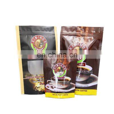 250g 500g 1kg stand up foil bags coffee tea bags with zipper top