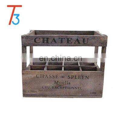 Vintage Style Wooden Whisky Wine Crate Box - 12 Bottle Holder photo-2
