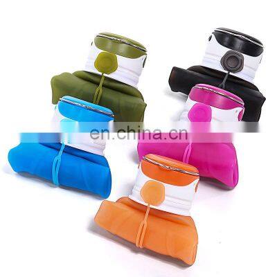 Collapsible Functional Water Bottle Travel Camping Silicone Water Cup LED Light In The Dark Kettle With Custom Logo